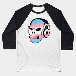 Trans Pride Fanged Skull Baseball T-Shirt